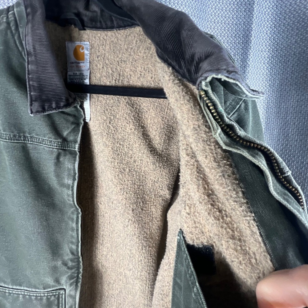 Carhartt Vintage Jkt C61
Detroit USA. Green
Sherpa Distressed Grunge
Womens XL - Picture 11 of 11